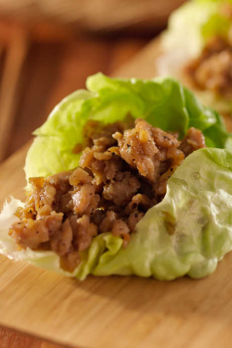 Lettuce Wraps: You’ll find most recipes call for ground or diced meat. Big chunks of chicken or beef are difficult to wrap. They’re also more likely to tear lettuce leaves and spill your filling.