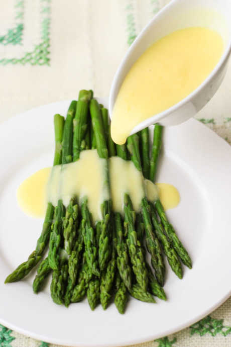 Hollandaise Sauce: It's an essential topping for Eggs Benedict, but it’s also a tasty sauce for vegetables, like freshly steamed asparagus.