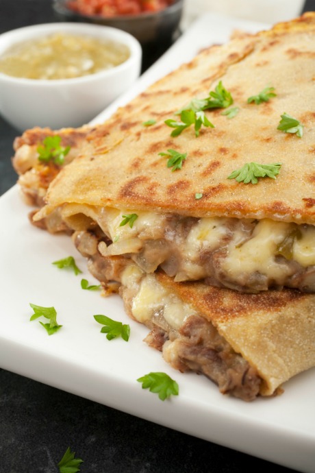 After School Snack Ideas: Quesadillas are hot and filling, and they only take a few minutes to put together. 