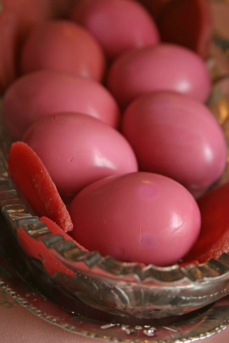 You'll have to plan ahead when making beet-pickled deviled eggs, but they're perfect for Easter. Beet juice gives the egg whites a gorgeous, vibrant pink color.