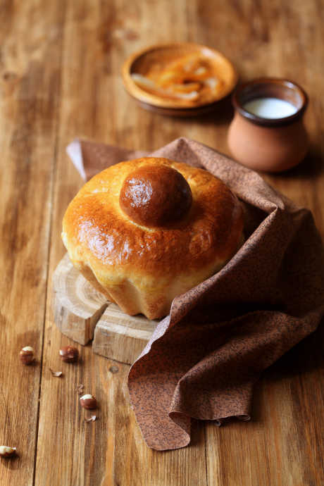 How to Make Brioche: Make brioche à tête, with a ring of dough as the base and a smaller cone of dough on top.