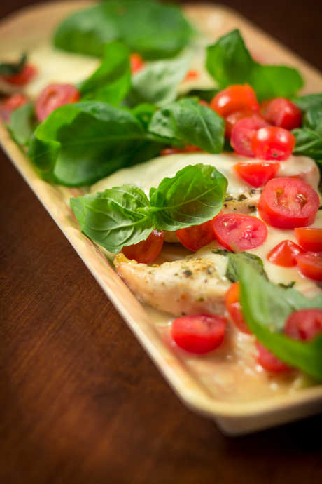 While not strictly Italian, caprese chicken takes the flavors of caprese and adds chicken breasts.