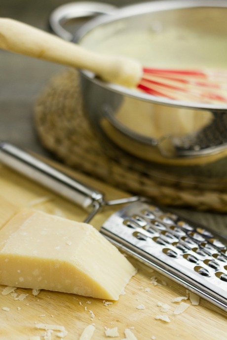 Homemade Mac and Cheese: Add a bit of cheese at a time and whisk thoroughly until it’s melted. Then add some more and keep whisking. Taking your time will help improve the texture of your sauce.