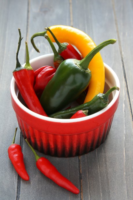 Spicy No-Mayo Coleslaw from Mark Bittman includes minced chile peppers.