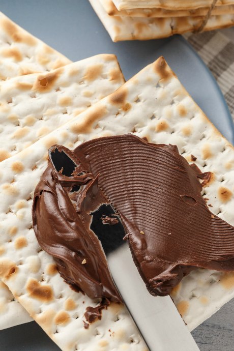 Remember what we said about using matzo as an ingredient. It's thin, crispy, and goes well with chocolate!