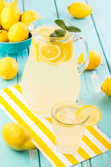 Homemade Lemonade: While you might think a classic lemonade recipe would consist only of freshly-squeezed lemons, sugar, and water, we like this option from Bon Appetit that elevates homemade lemonade a notch or two.