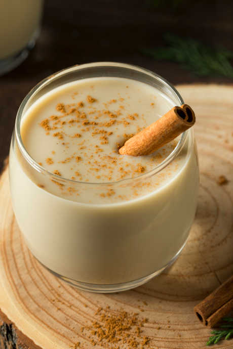 Yes, Please or We'll Pass - Eggnog: Eggnog is quite simple: milk, cream, eggs, sugar, and spices. You can add bourbon or rum if you like.