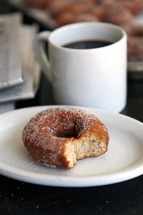 Cake doughnuts have the right texture for dunking.