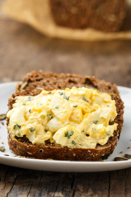 Hard Boiled Eggs: Try making egg salad with a classic recipe or one with a twist, using Sriracha or curry.