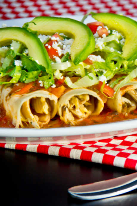 Homemade Enchiladas: Pair heavy fillings with a lighter topping, like pico de gallo. If your sauce is full of kick, add a cool topping like sour cream.