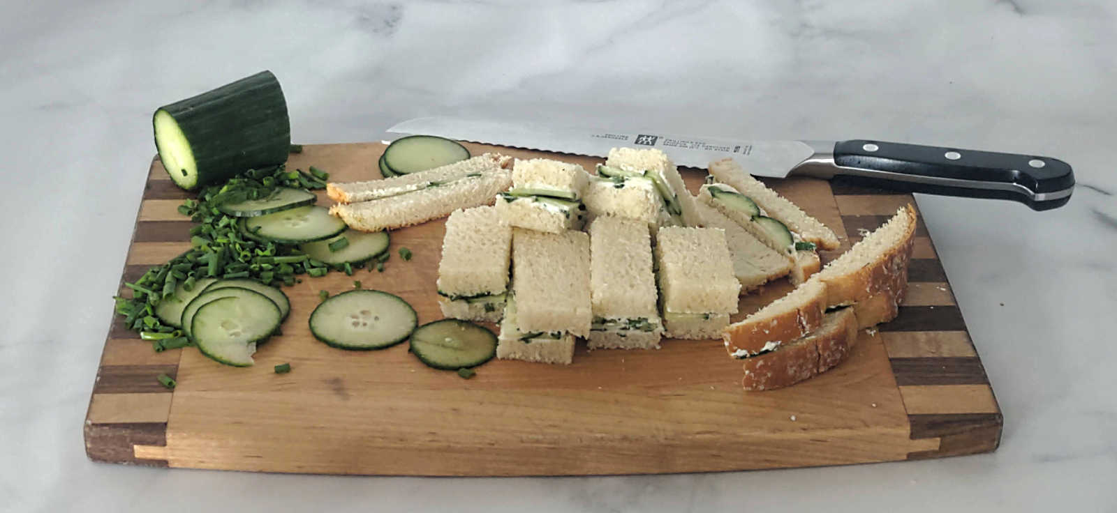 Afternoon Tea: Finger Sandwiches With Cucumber