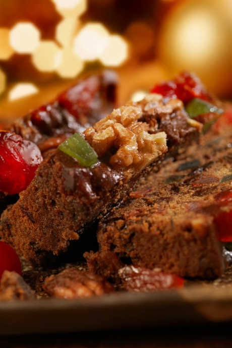 Fruitcake: Mix flour with the fruit and nuts to help ensure all those heavy items don’t sink to the bottom of your loaf.