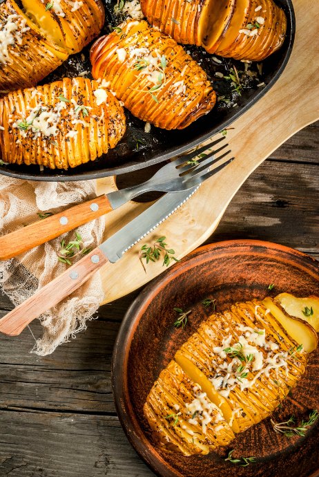 Hasselback potatoes don't take much more prep time than regular baked potatoes, but the results are far more impressive.