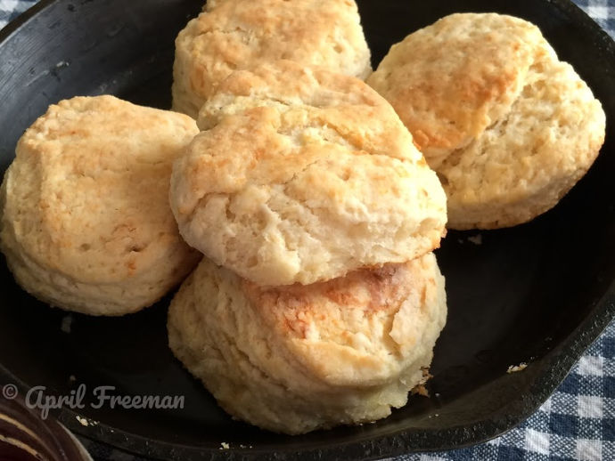 Homemade Biscuits: You can bake biscuits on a cookie sheet or in a cake pan, but the most amazing biscuits are made in an old-fashioned, heavy cast iron skillet.