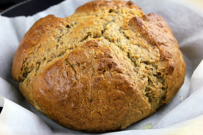 Soda bread gets its name from baking soda. Instead of using yeast to leaven the bread, the Irish used baking soda.