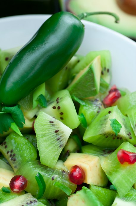 Kiwi and jalapeno are a great combination in winter salsa recipes