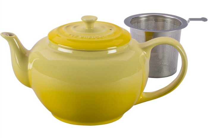 If you're brewing loose tea, try a teapot with an infuser, like this one from Le Creuset.