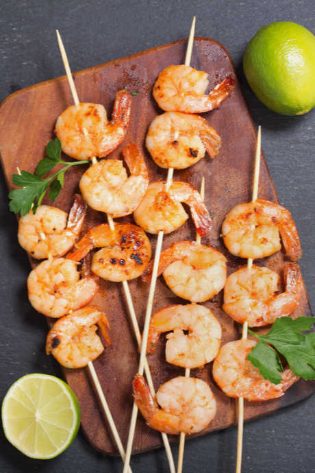 Lime pairs beautifully with shrimp.