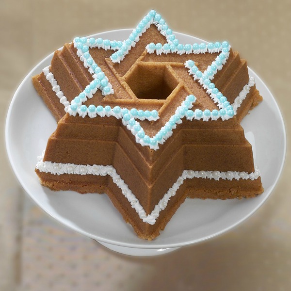Bundt Cake Pans: The Nordic Ware Star of David Bundt cake pan is ideal for Hanukkah, Bar or Bat Mitzvahs, and other Jewish celebrations.
