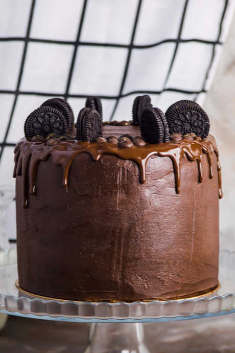 Try making a cookie cake with three layers -- chocolate chip, Oreo, and brownie.