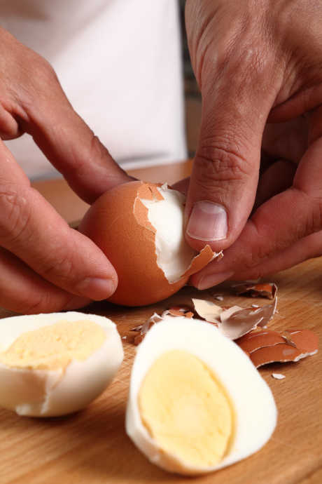 Hard Boiled Eggs: Try adding vinegar to your cooking water to make your eggs easier to peel.