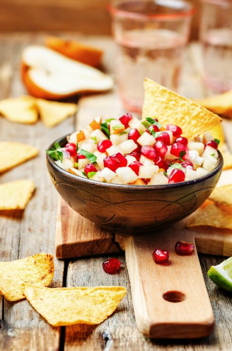 Pomegranate arils are a delicious addition to seasonal winter fruit salsa recipes