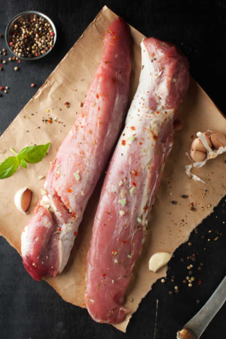 Asian Pork Recipes: Take two pork tenderloins and marinate them in a combo of soy sauce, brown sugar, ginger, sesame oil, garlic, and red pepper. All of these are basic Asian flavors, and we bet you have most of them on hand.