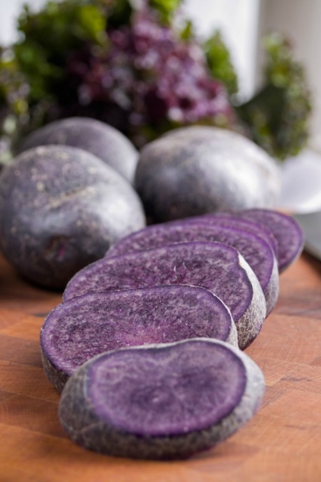 A Rainbow of Potatoes: Use purple potatoes when you want to highlight both their bright color and earthy, nutty flavor.