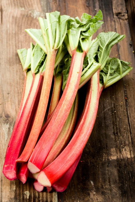 Cooking With Rhubarb: The bright red stalks are the edible part of rhubarb, and they're loaded with nutrients. Cut off the leaves, trim the base of the stalk, and chop the rhubarb into small pieces, as you would with celery.