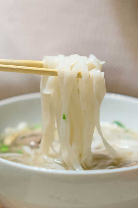 If you’re making soup, you can add dry rice noodles directly to the simmering broth. Soak and rinse them first to help avoid ending up with a big clump of noodles stuck together in your broth.