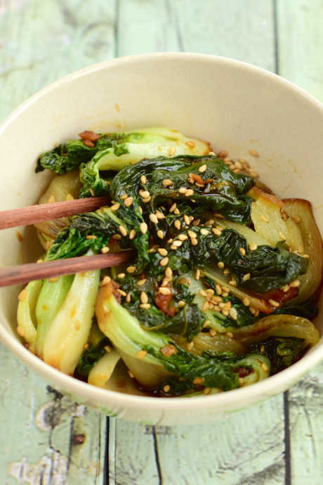 Bok choy is wonderfully versatile. Eat it raw in salads, or with dip as part of a veggie tray. Stir fry it, saute it, braise it, or roast it -- bok choy works with a variety of cooking methods.