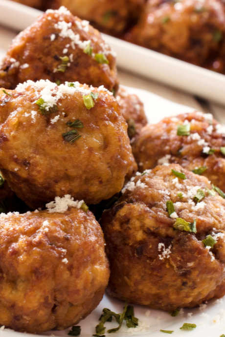 Homemade Meatballs: Don’t be afraid to tweak recipes with different combinations of meat and seasoning. Meatballs are a great way to get creative in the kitchen.