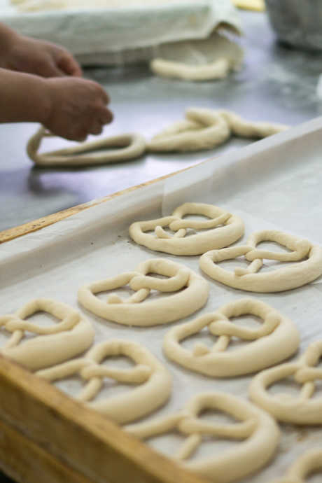 Homemade Soft Pretzels: It’s the alkaline bath that turns this ordinary dough into pretzels. Whether you shape it into twists, roll it into sticks, or gather it into rolls, your creations need a quick dip before baking.