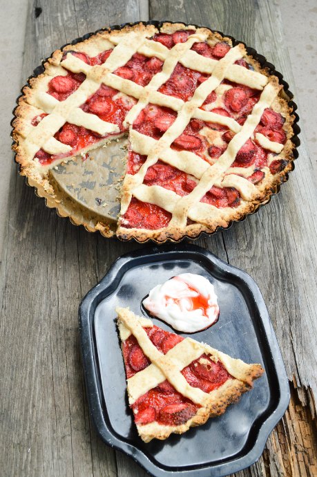 Don't be intimidated by the prospect of weaving a lattice. Go over and under, and trust that your strawberry pie will look fantastic once it comes out of the oven. We bet it will taste even better.