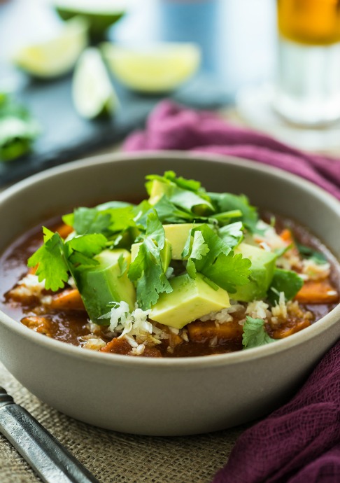 Try topping vegetarian chili with avocado and fresh herbs